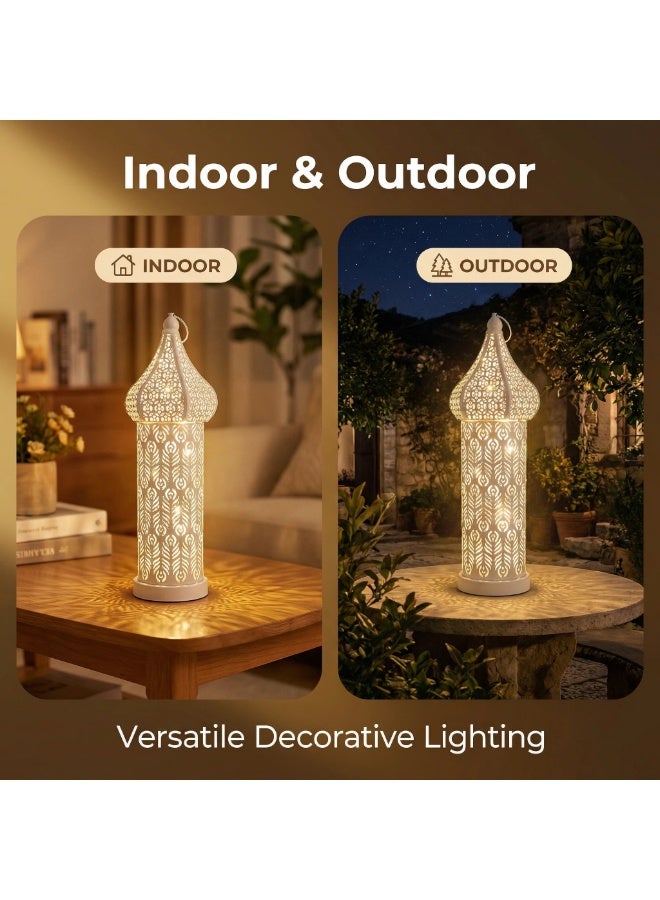 Y&D Ramadan Hollowed-out Led Lantern Iron Home Bedroom Living Room Decorative Lights - Image 4